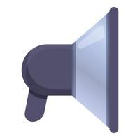 Video editing megaphone icon, cartoon style vector