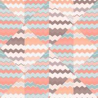 Creative zig zag wave seamless pattern. Hand drawn lines mosaic ornament. Retro stripes print wallpaper. vector