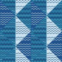 Hand drawn wavy seamless pattern. Abstract zig zag lines mosaic ornament vector