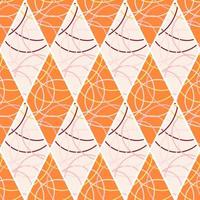 Decorative rhombus abstract lines tile ornament. Arabic style mosaic seamless pattern. vector