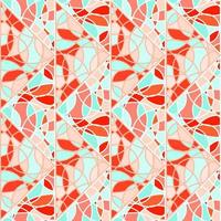 Abstract mosaic of lines seamless pattern. Decorative symmetrical endless ornament. vector