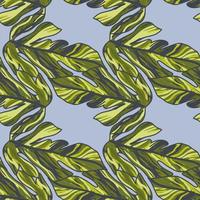 Creative tropical leaves seamless pattern in sketch style. Palm leaf endless floral background. vector