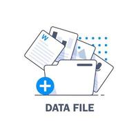 open folder icon. Folder with documents vector