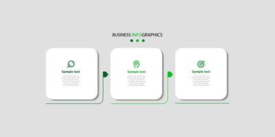 Business infographics timeline  design template with 3 step and option information. Premium vector with editable sign or symbol. Eps10 vector