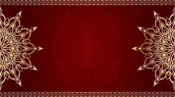 simple background with gold ornament border vector