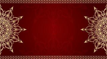 simple background with gold ornament border vector