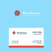 Gear setting logo Design with business card template Elegant corporate identity Vector