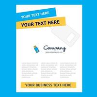 USB Title Page Design for Company profile annual report presentations leaflet Brochure Vector Background