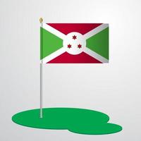 Burundi Flag Pole vector