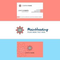 Beautiful Internet setting Logo and business card vertical Design Vector