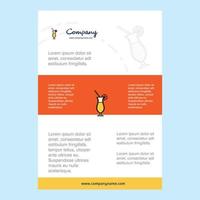 Template layout for Juice glass comany profile annual report presentations leaflet Brochure Vector Background