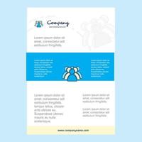 Template layout for Police avatar comany profile annual report presentations leaflet Brochure Vector Background