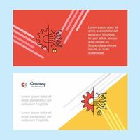 Setting gear abstract corporate business banner template horizontal advertising business banner vector