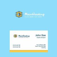 Processor logo Design with business card template Elegant corporate identity Vector