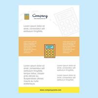 Template layout for Calculator comany profile annual report presentations leaflet Brochure Vector Background