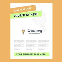 Plough Title Page Design for Company profile annual report presentations leaflet Brochure Vector Background