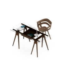 Isometric Table Set 3D render png