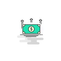 Flat Uprising dollar Icon Vector