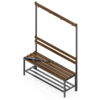 banc isométrique rendu 3d png