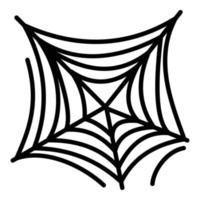 Scary spider web icon, outline style vector