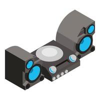 Stereo system icon, isometric style vector