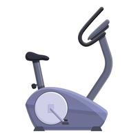 Fitness exercise bike icon, cartoon style vector