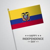 Easter Island Rapa Nui Independence day typographic design with flag vector