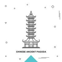 pagoda antigua china vector