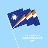 Marshall Islands Independence day typographic design with flag vector