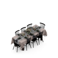 renderização 3d de mesa isométrica png