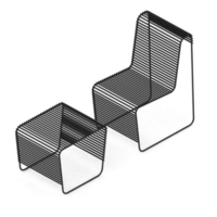 chaise isométrique rendu isolé 3d png