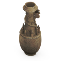 vases isométriques rendu 3d png