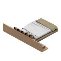 isometrisches schlafzimmer 3d rendern png