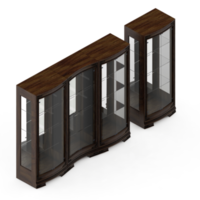 render 3d de gabinete isométrico png