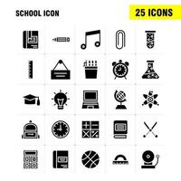 School Icon Solid Glyph Icon Pack For Designers And Developers Icons Of Education Globe School Backpack Bag Learn Learning School Vector