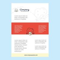 Template layout for Cloud sharing comany profile annual report presentations leaflet Brochure Vector Background