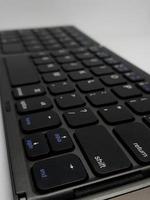 This is a close up photo of a portable folding keyboard.