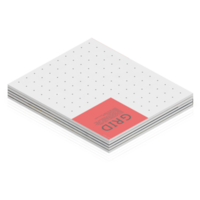 Isometric Books 3D render png