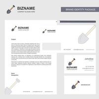 Spade Business Letterhead Envelope and visiting Card Design vector template