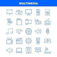 icono de línea multimedia para impresión web y kit de uxui móvil, como herramienta de configuración de mantenimiento de engranajes, altavoz, hardware de computadora, paquete de pictogramas vector