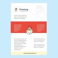 Template layout for Santa clause comany profile annual report presentations leaflet Brochure Vector Background