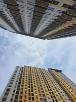 The architecture of an apartment building in the city of Bekasi, West Java. photo