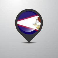 American Samoa Map Pin vector