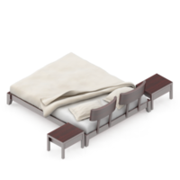 isometrico Camera da letto 3d rendere png