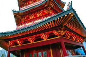 The pagoda is in the middle of Chinatown PIK Pantjoran, Pantai Indah Kapuk. photo