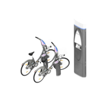 isometrisches Fahrrad 3D-Rendering png