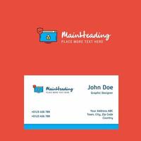 Secure website logo Design with business card template Elegant corporate identity Vector