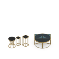 conjunto de mesa isométrica renderização 3d png