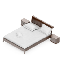 Isometric Bedroom 3D render png