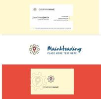 Beautiful Location setting Logo and business card vertical Design Vector